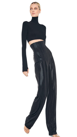 HIGH WAIST TAILORED PLEAT PANT #5 Thumbnail