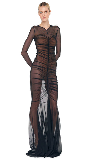 LS SHIRRED FISHTAIL GOWN / BISHOP #8 Thumbnail