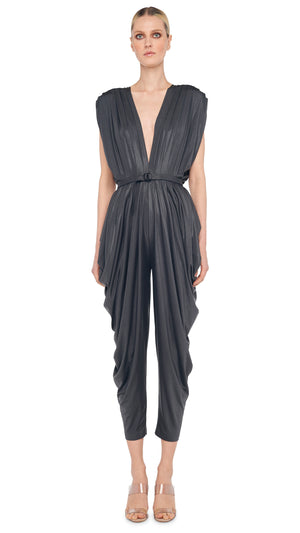 SQUARE SLEEVE WATERFALL JUMPSUIT #1 Thumbnail