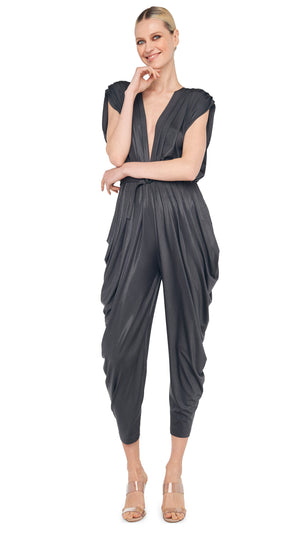 SQUARE SLEEVE WATERFALL JUMPSUIT #6 Thumbnail