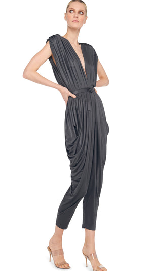 SQUARE SLEEVE WATERFALL JUMPSUIT #5 Thumbnail