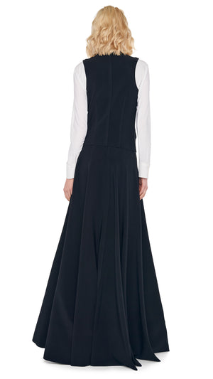 LONG GRACE SKIRT with VEST WITH LAPEL #3 Thumbnail