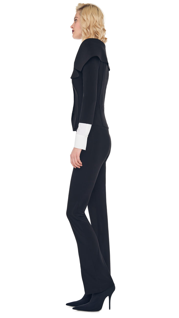BOOT PANT with OFF SHOULDER SINGLE BREASTED JACKET #2