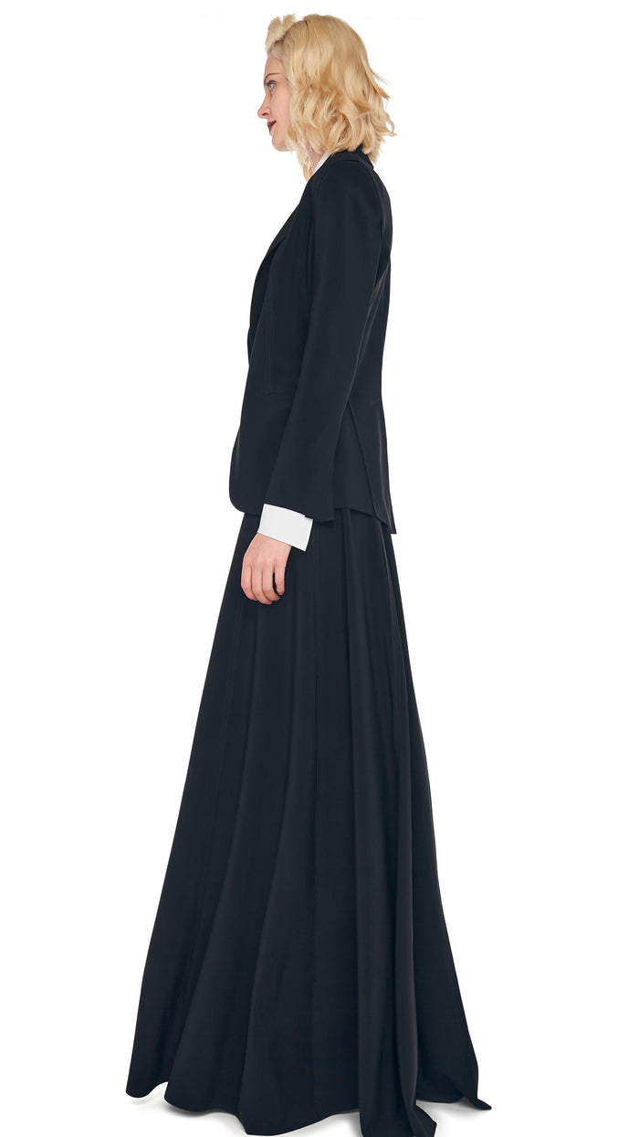 LONG GRACE SKIRT with CLASSIC SINGLE BREASTED JACKET #5