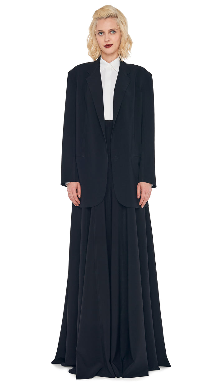 LONG GRACE SKIRT with OVERSIZED SINGLE BREASTED JACKET #4