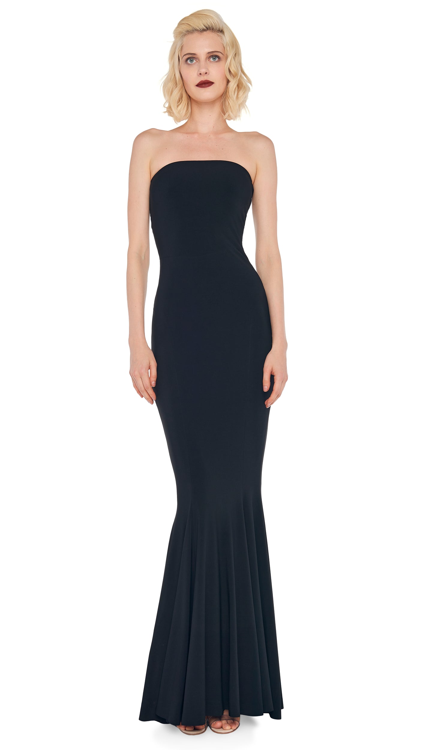 STRAPLESS FISHTAIL GOWN Black Norma Kamali STRAPLESS FISHTAIL GOWN Black Norma Kamali