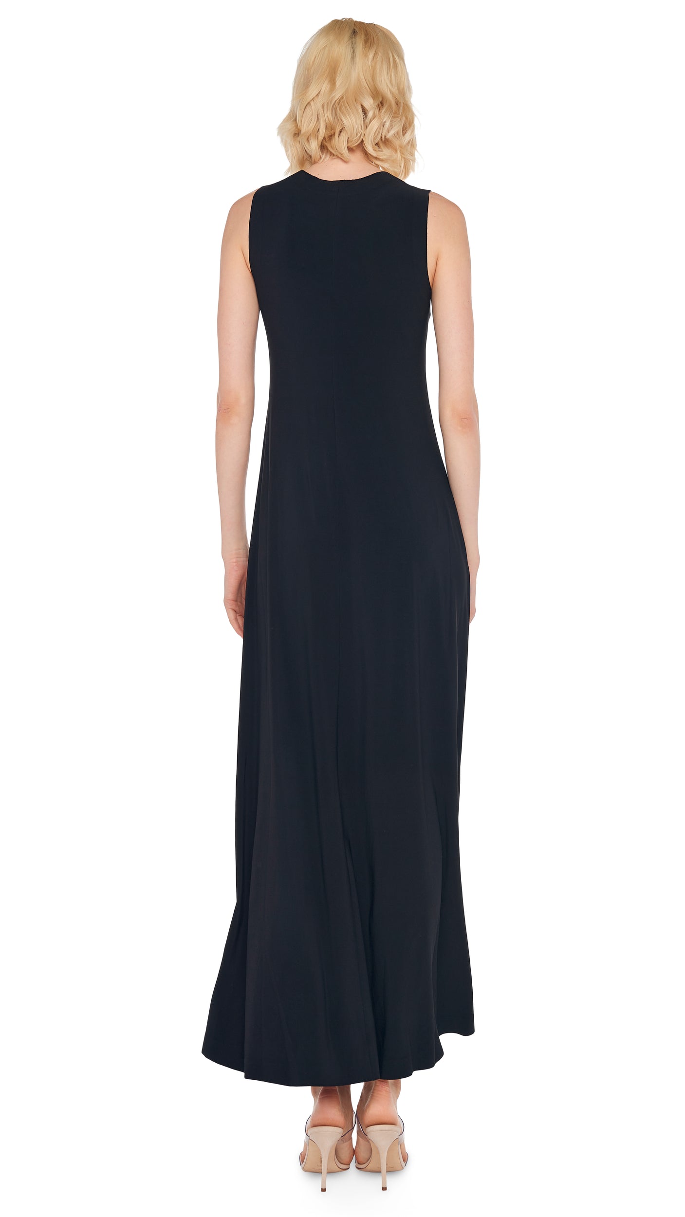 Norma Kamali Sleeveless Long Swing Dress - Black / Size XL Norma Kamali Sleeveless Long Swing Dress - Black / Size XL