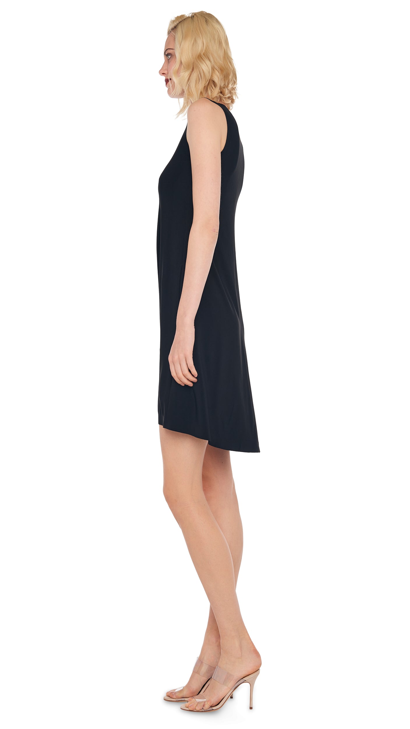 Norma Kamali Sleeveless Swing Dress - Black / Size XL Norma Kamali Sleeveless Swing Dress - Black / Size XL