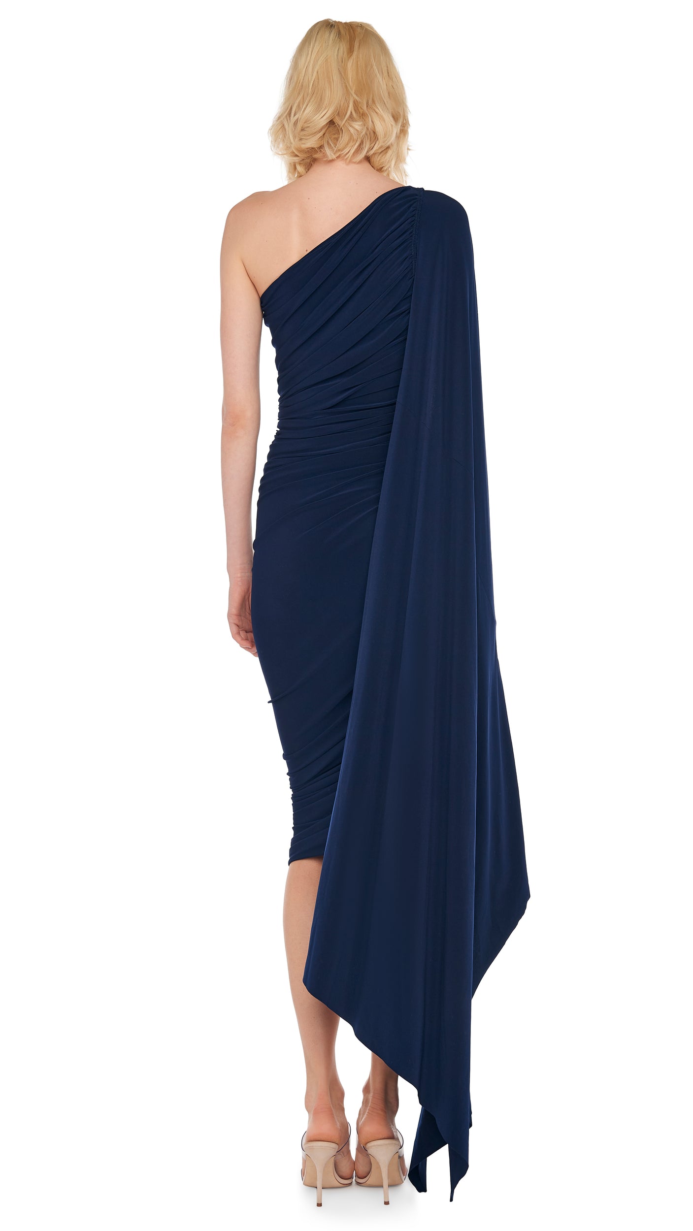 DIANA DRESS W/ SLEEVE – True Navy – Norma Kamali