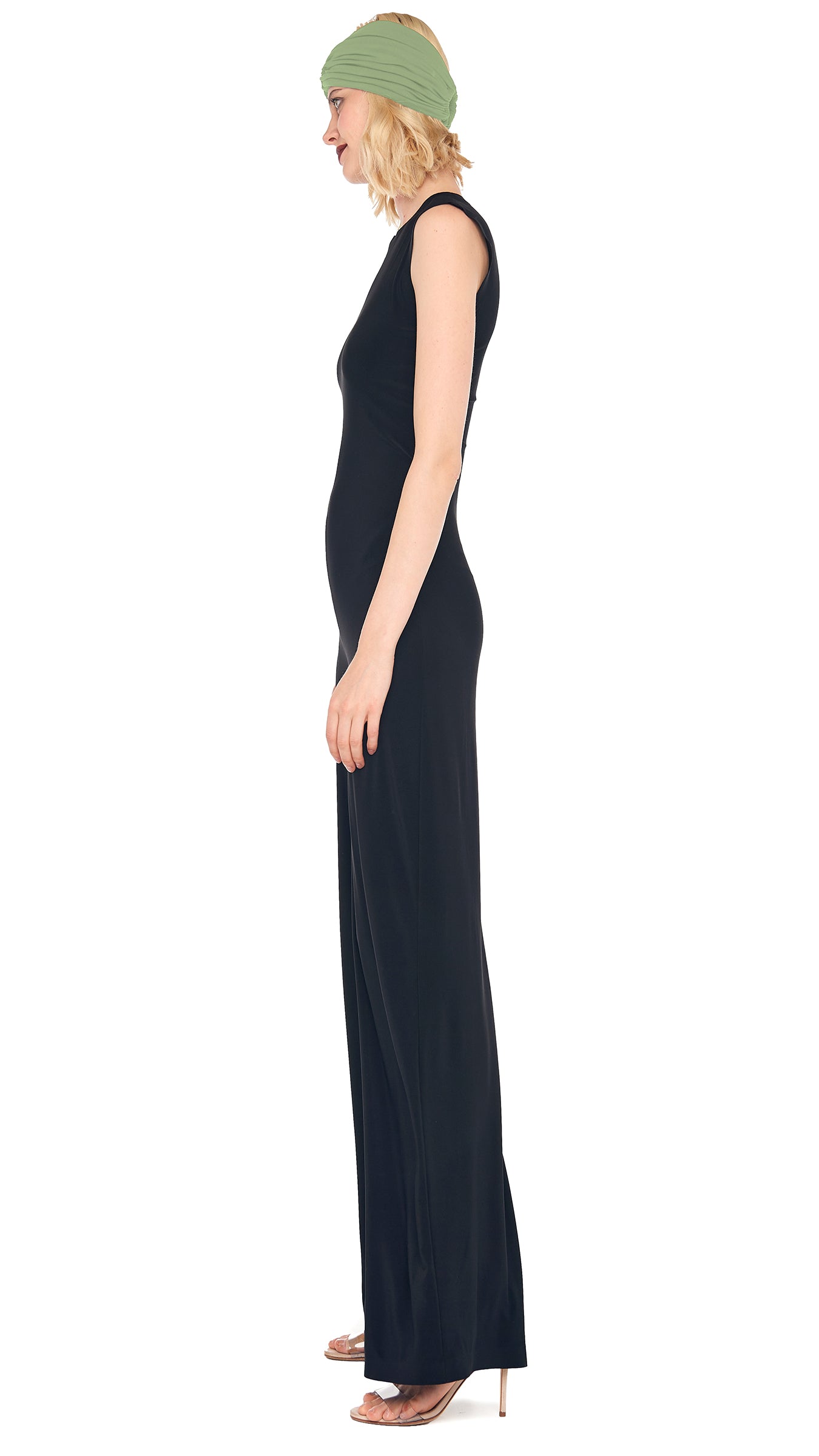 Norma Kamali Black Turban TUBE SCARF – Black – Norma Kamali main image 4