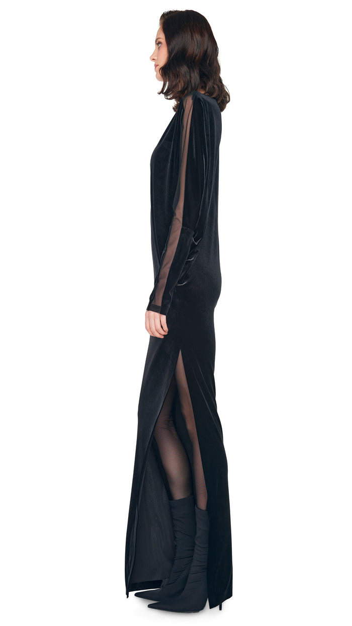 DOLMAN WRAP GOWN W/ SIDE SLIT #2