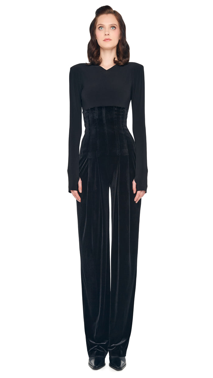 HIGH WAIST TAILORED PLEAT PANT #1