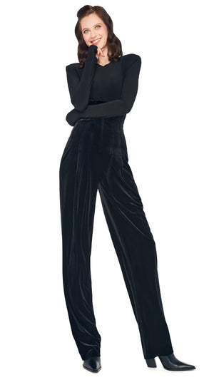 HIGH WAIST TAILORED PLEAT PANT #5 Thumbnail