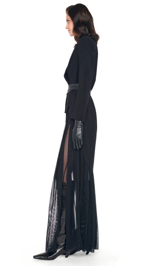 PLEATED LONG SKIRT W/ SLIT #2 Thumbnail