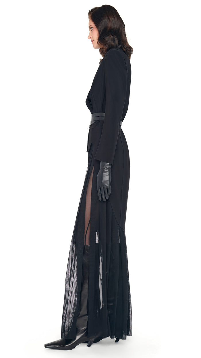 PLEATED LONG SKIRT W/ SLIT #2