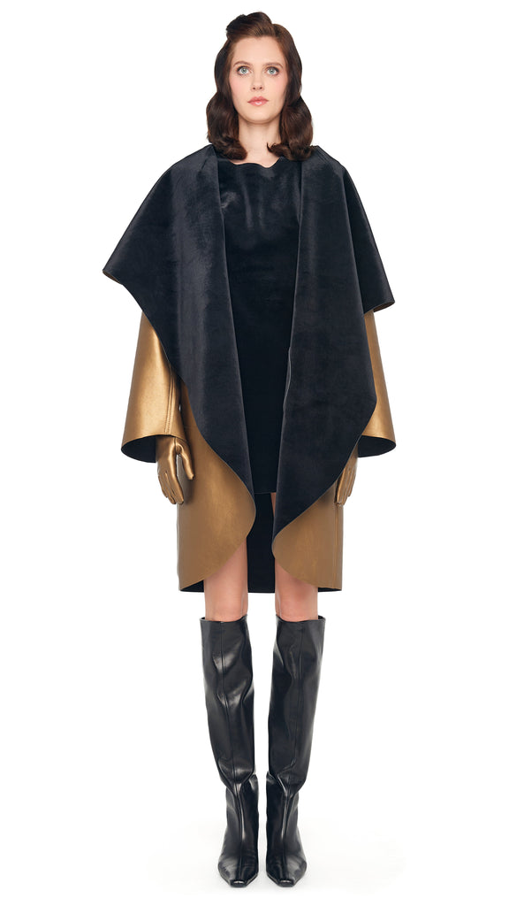 【未使用】digne throw shawl coat black resale》 