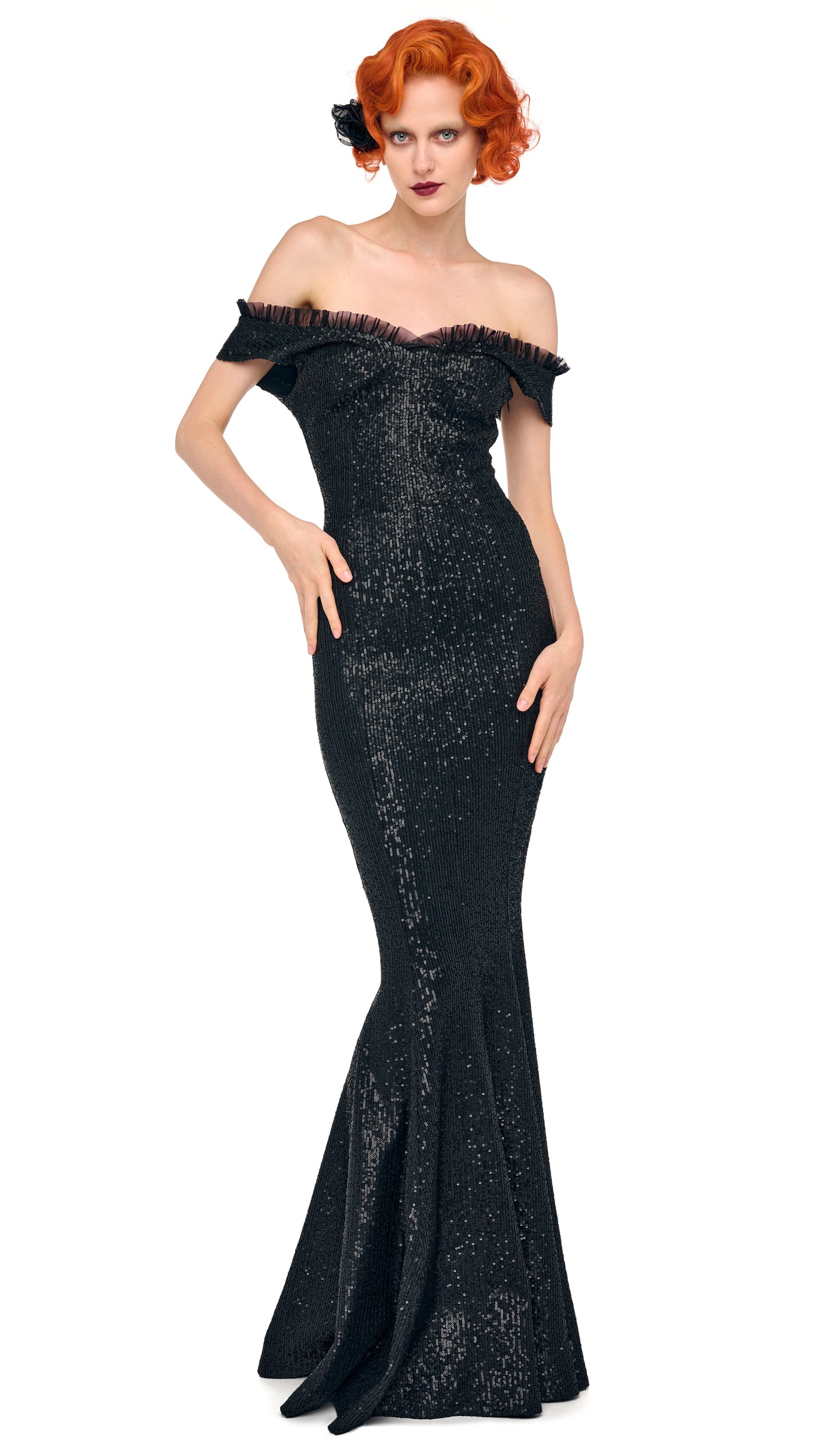Norma Kamali Double Drop Shoulder Grace Fishtail Gown Norma Kamali Double Drop Shoulder Grace Fishtail Gown