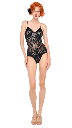 SLIP BODYSUIT WITH BANDS #1 Thumbnail