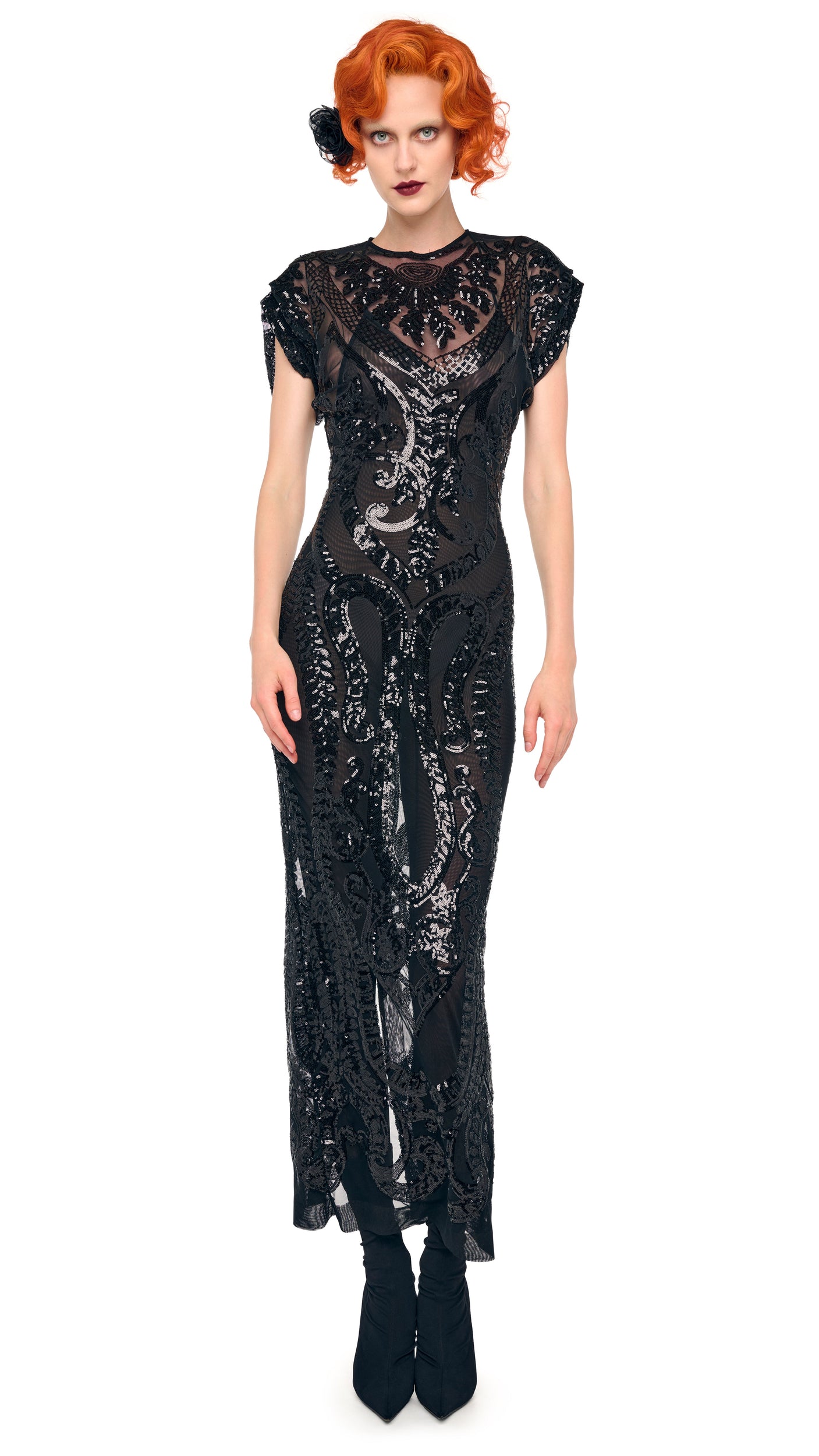 CAP SLEEVE LONG DRESS Black Norma Kamali CAP SLEEVE LONG DRESS Black Norma Kamali