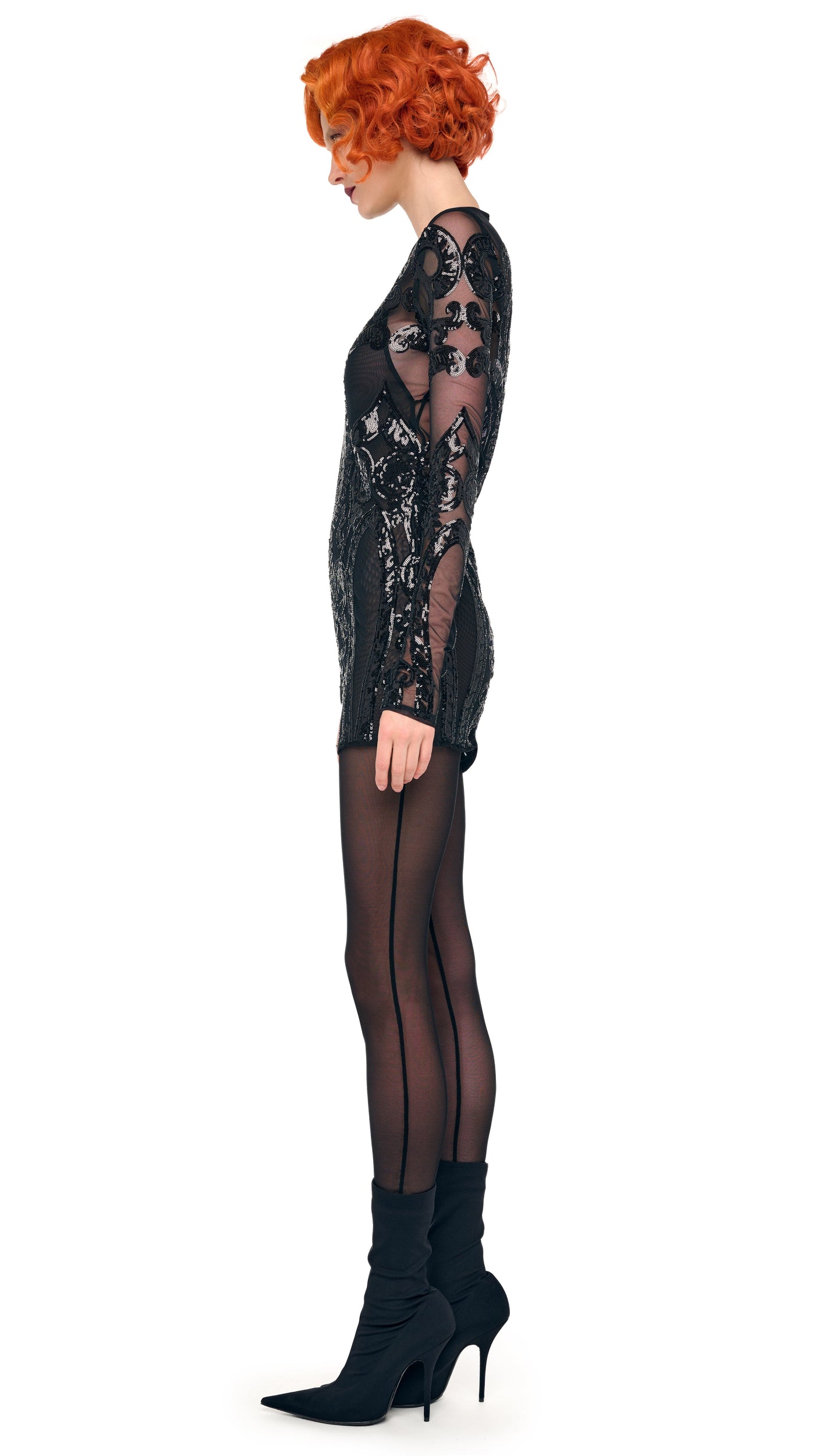 Norma Kamali Women's Embellished Mini Dress - Black