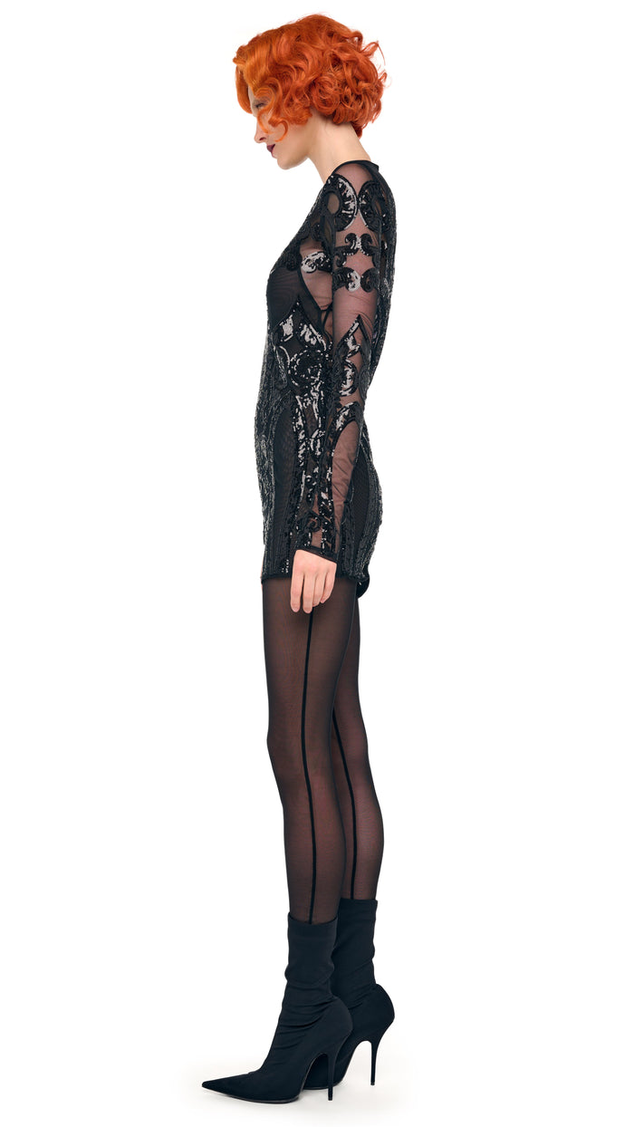 LONG SLEEVE CREWNECK MINI DRESS #2