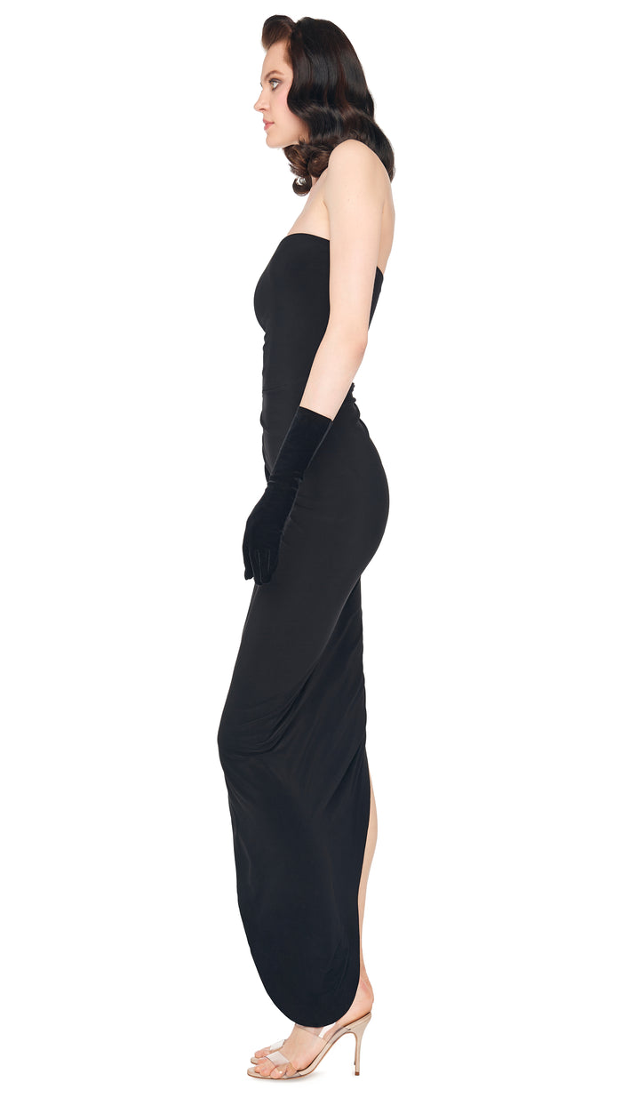 STRAPLESS SIDE DRAPE GOWN #4