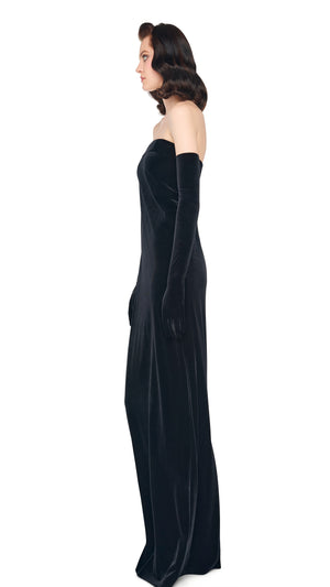 STRAPLESS TAILORED SIDE SLIT GOWN #2 Thumbnail