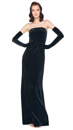 STRAPLESS TAILORED SIDE SLIT GOWN #6 Thumbnail