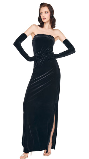 STRAPLESS TAILORED SIDE SLIT GOWN #5 Thumbnail