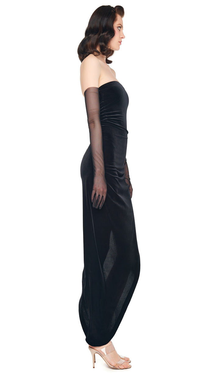 STRAPLESS SIDE DRAPE GOWN #4