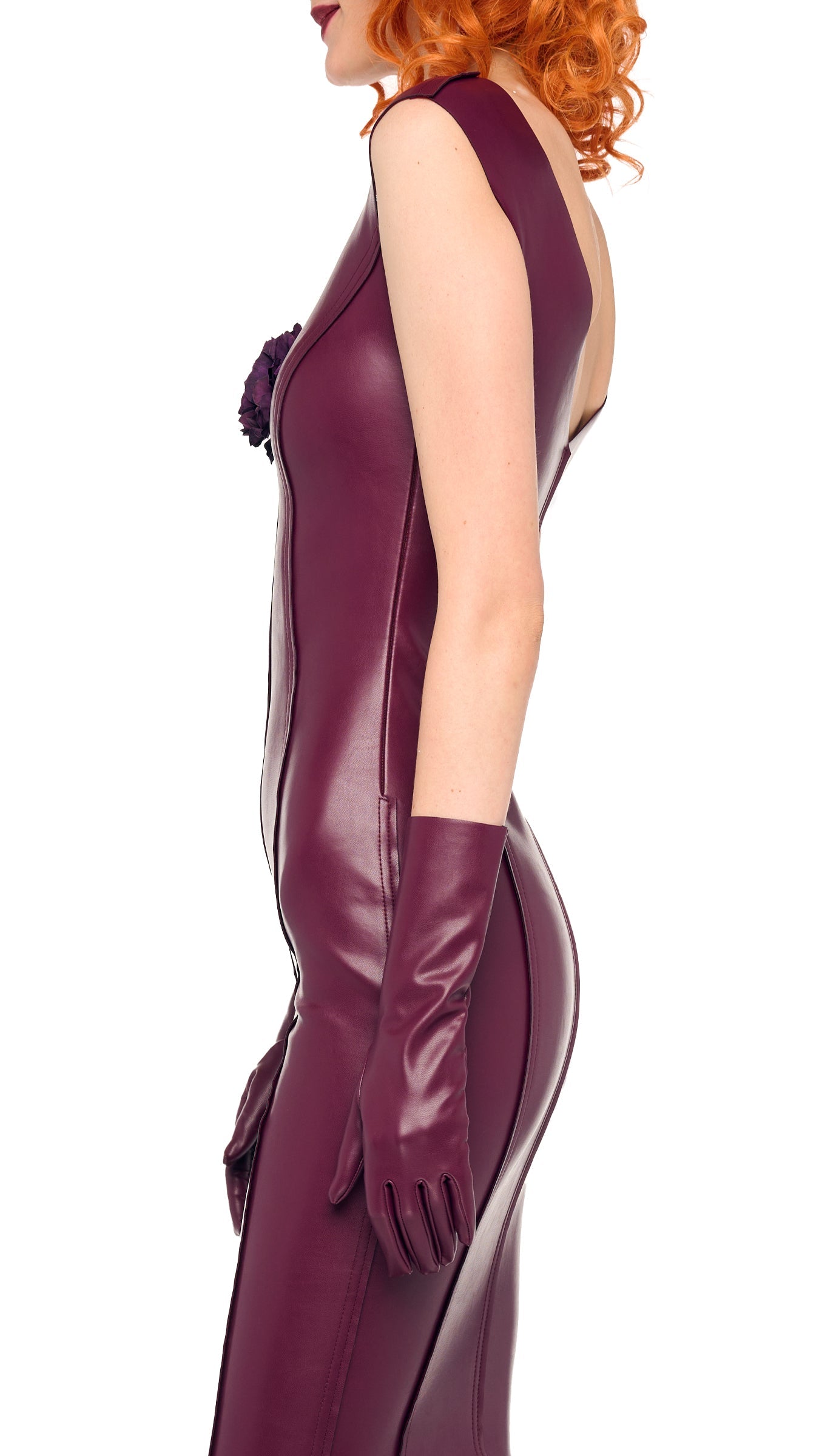 SHORT GLOVES – Plum – Norma Kamali