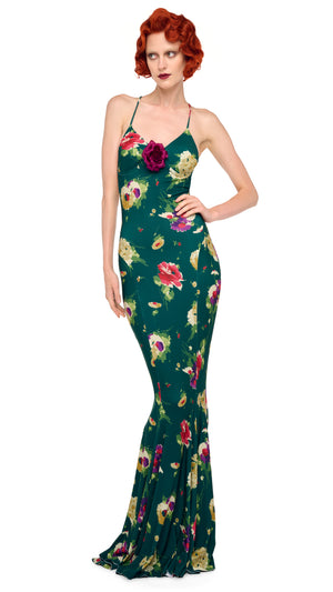 LOW BACK SLIP FISHTAIL GOWN #1 Thumbnail