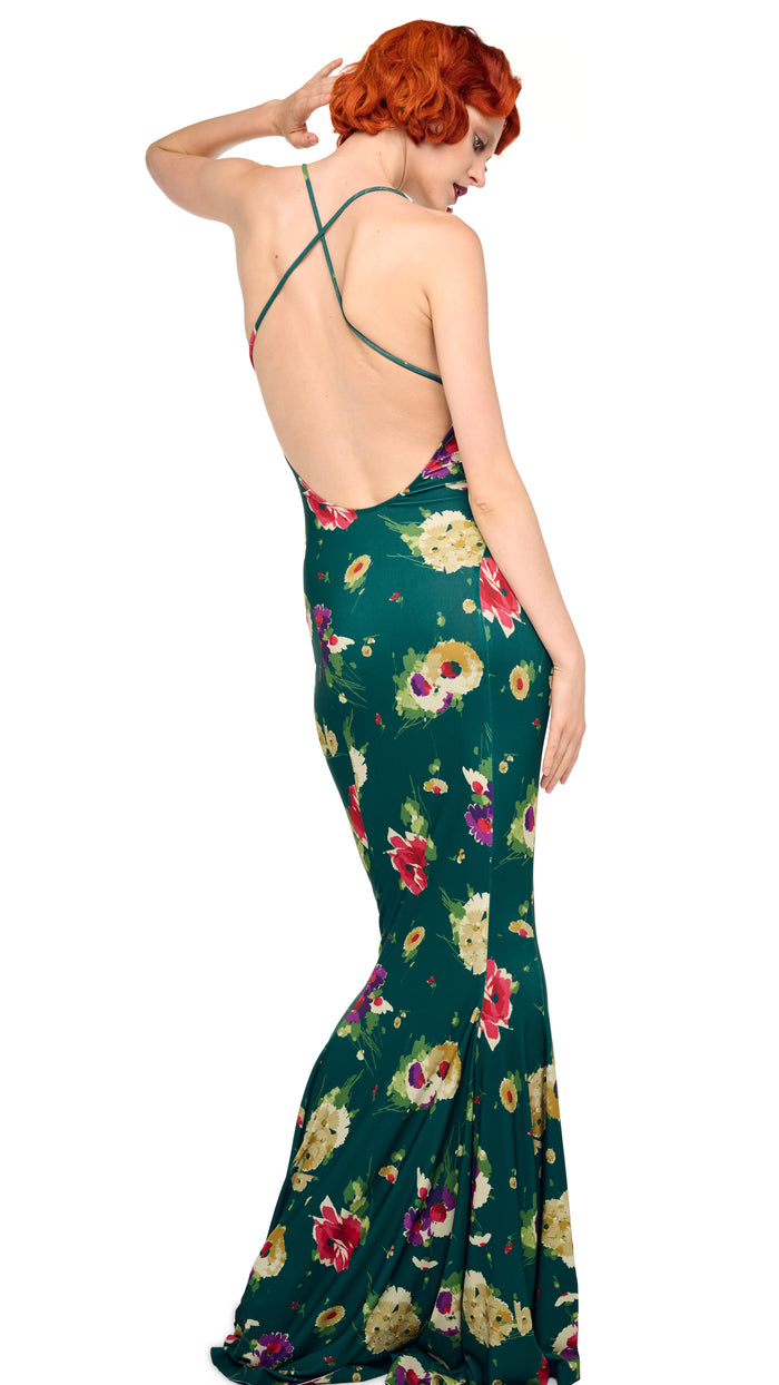 LOW BACK SLIP FISHTAIL GOWN #8