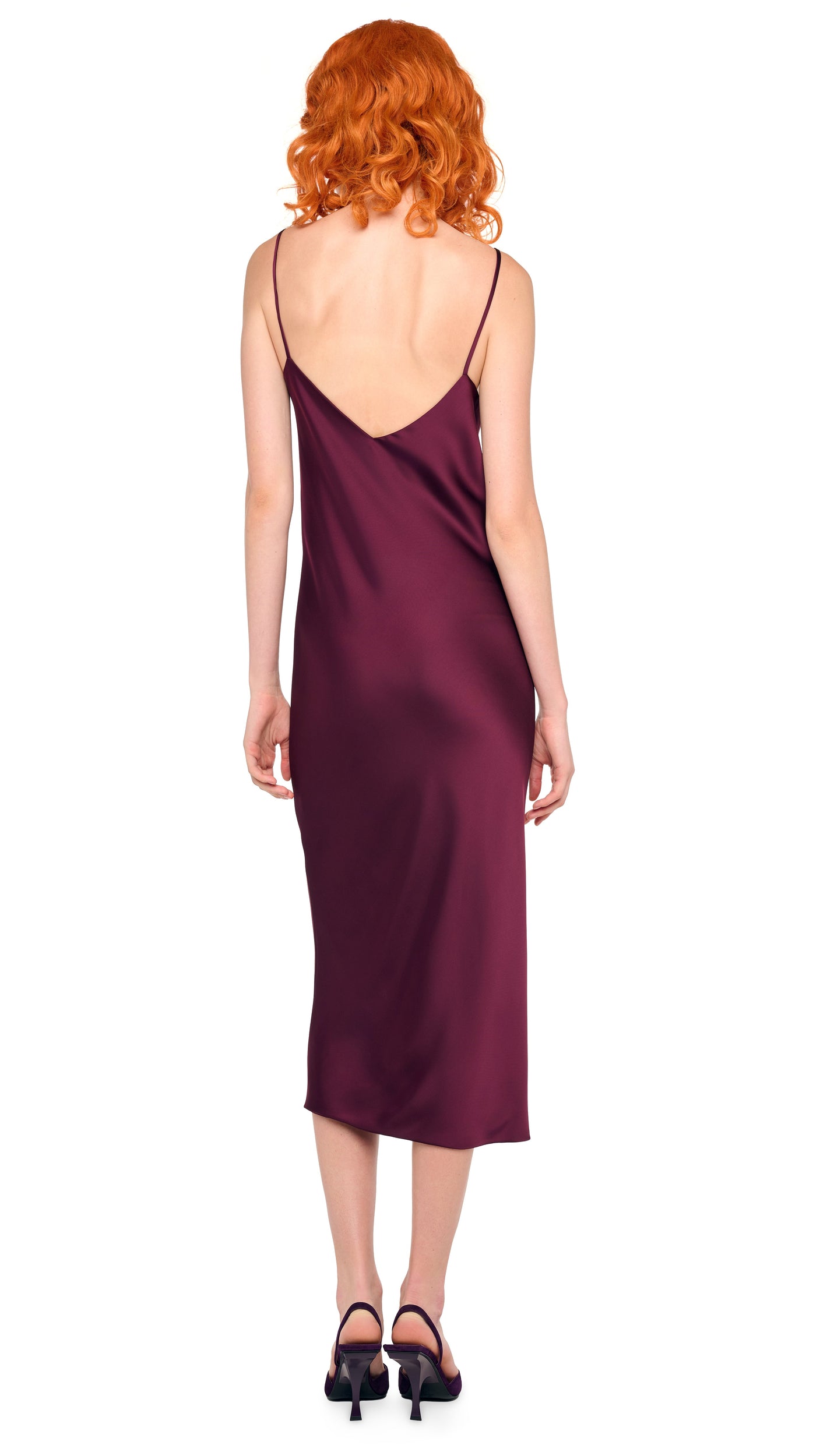 BIAS SLIP DRESS Plum Norma Kamali BIAS SLIP DRESS Plum Norma Kamali