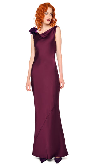 SLEEVELESS LOW BACK DRAPE GOWN #3 Thumbnail