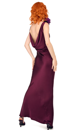 SLEEVELESS LOW BACK DRAPE GOWN #4 Thumbnail