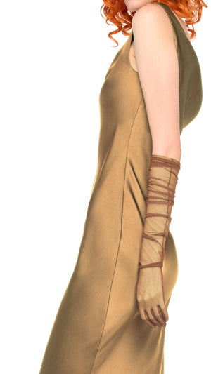 motto_kuma special SESSION. CAMEL キャメル LONG GLOVES – Camel – Norma Kamali