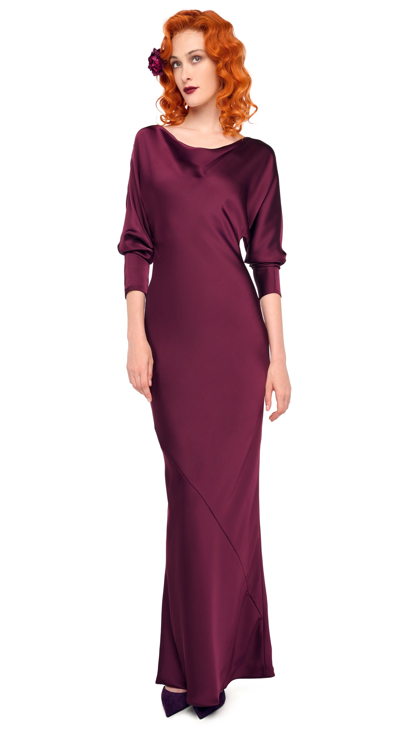 Norma Kamali Dolman Maria Gown - Plum / Size S Norma Kamali Dolman Maria Gown - Plum / Size S