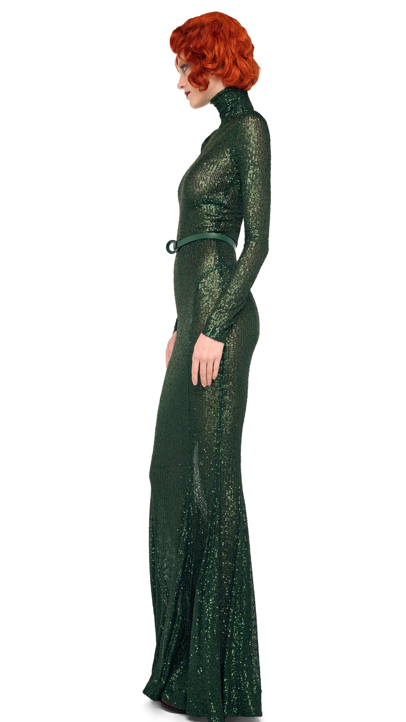 norma kamali long sleeve turtleneck fishtail dress LONG SLEEVE TURTLE FISHTAIL GOWN – Dark Emerald – Norma Kamali