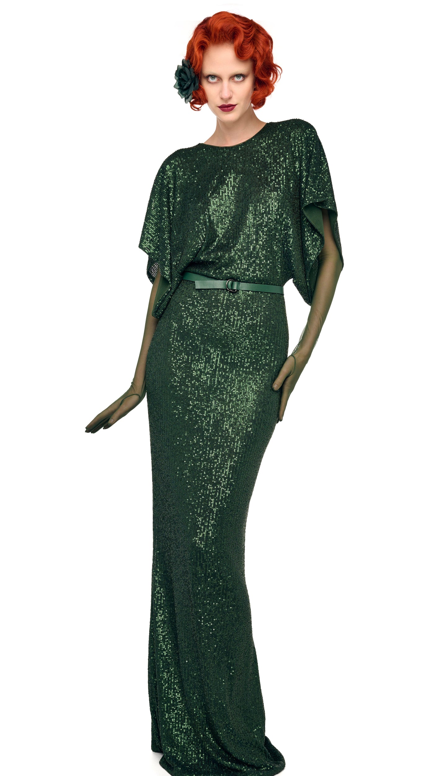 slim fit dress slacks Norma Kamali Reverse Obie Gown