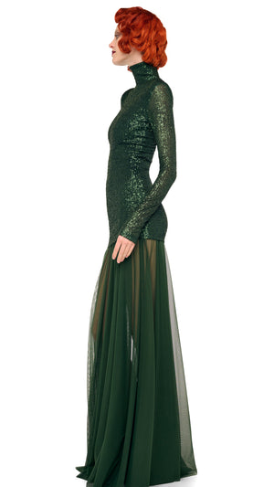 LONG SLEEVE SLIM FIT TURTLENECK PICKLEBALL DRESS #2 Thumbnail