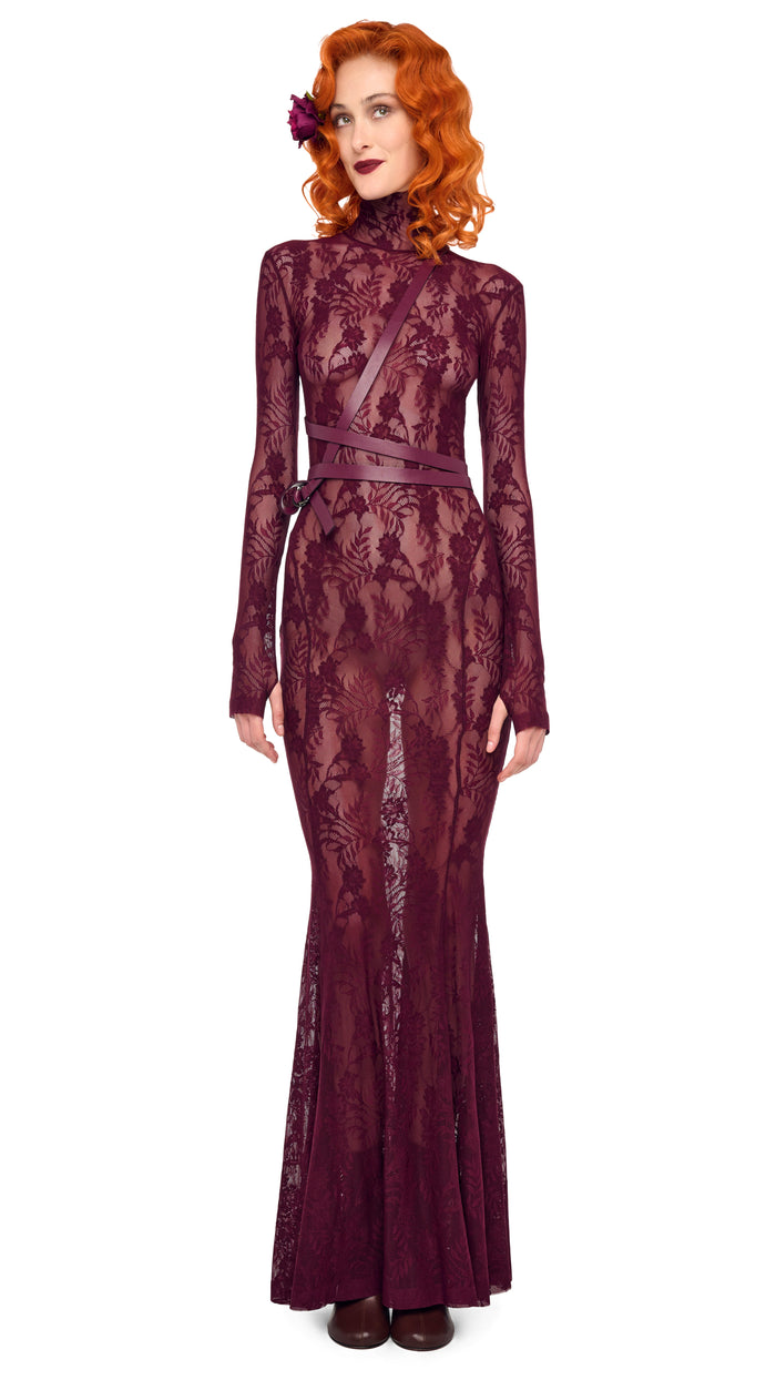 LONG SLEEVE TURTLE FISHTAIL GOWN #1