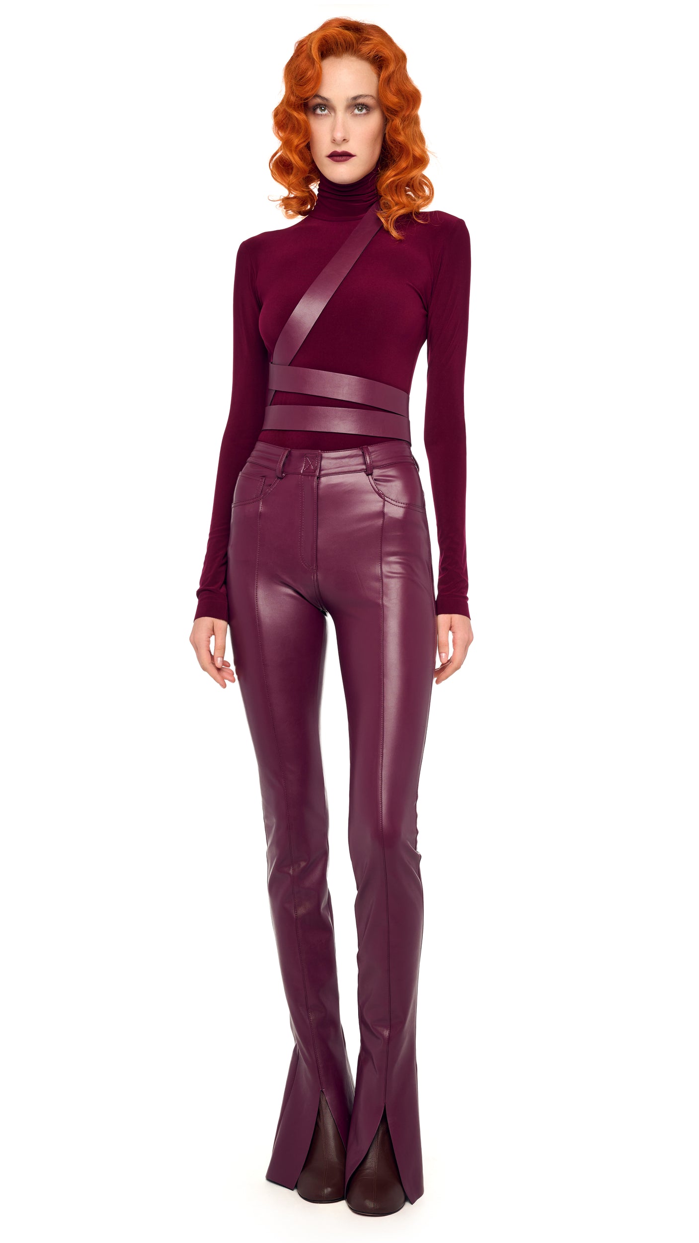 (取寄) ノーマ カマリ レディース スリム フィット ロング スリーブ タートル トップ Norma Kamali women Slim Fit Long Sleeve Turtle Top Plum SLIM FIT LONG SLEEVE TURTLE TOP – Plum – Norma Kamali