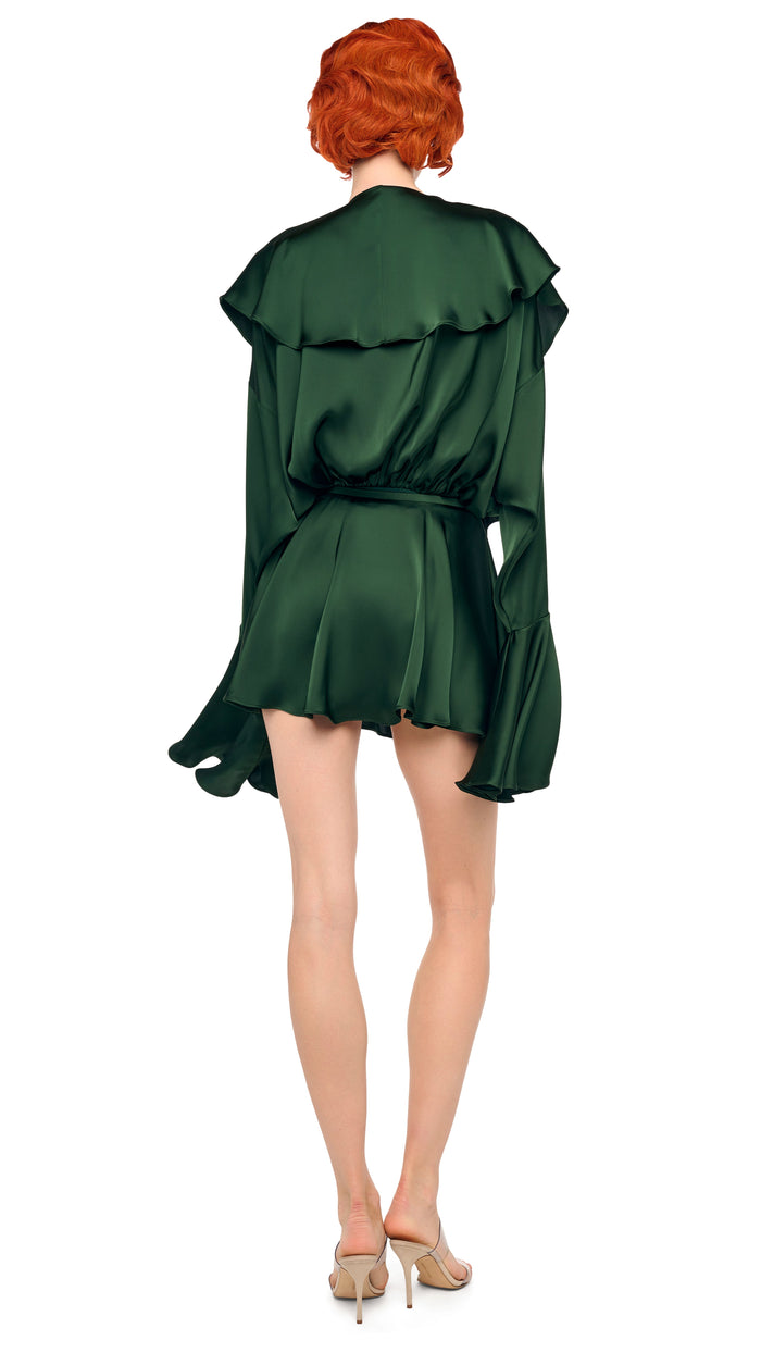LONG SLEEVE DEEP V RUFFLE BODYSUIT #3