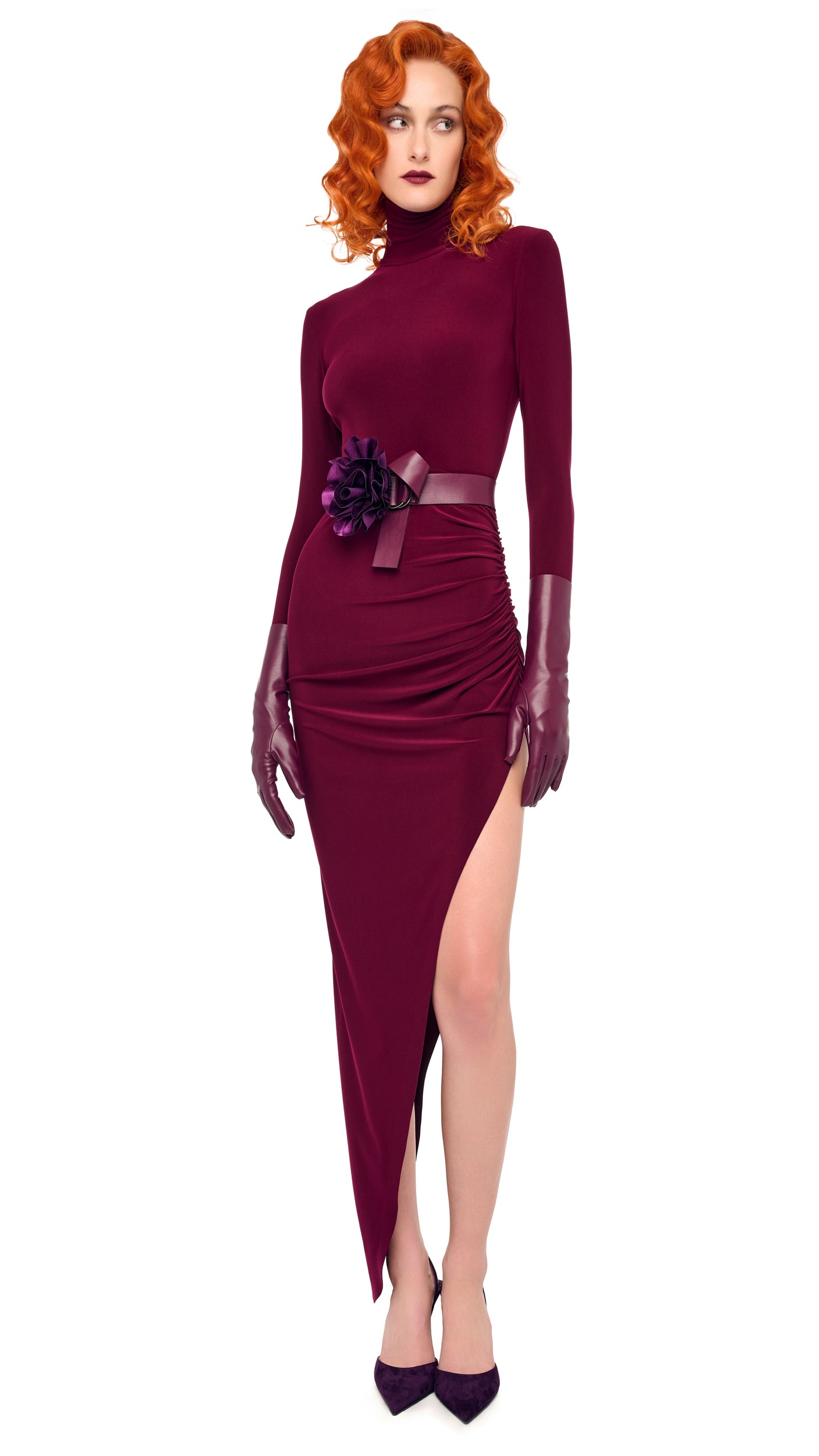 strapless open back dress Norma Kamali Short Gloves