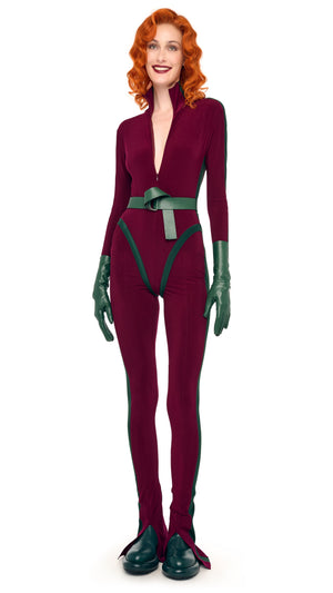 SIDE STRIPE ZIP FRONT L/S TURTLENECK BODYSUIT #8 Thumbnail