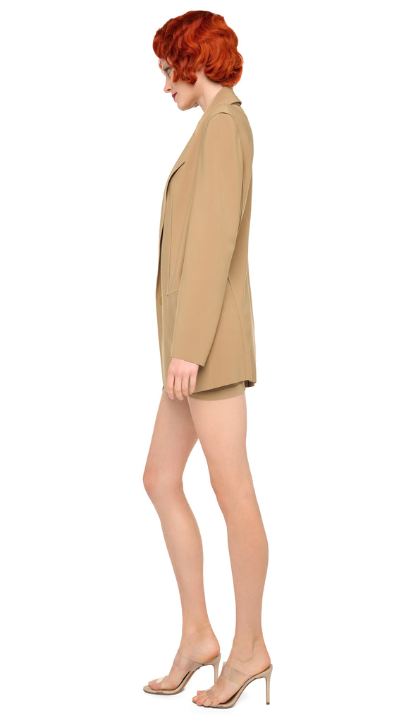 OVERSIZED SINGLE BREASTED JACKET – Camel – Norma Kamali