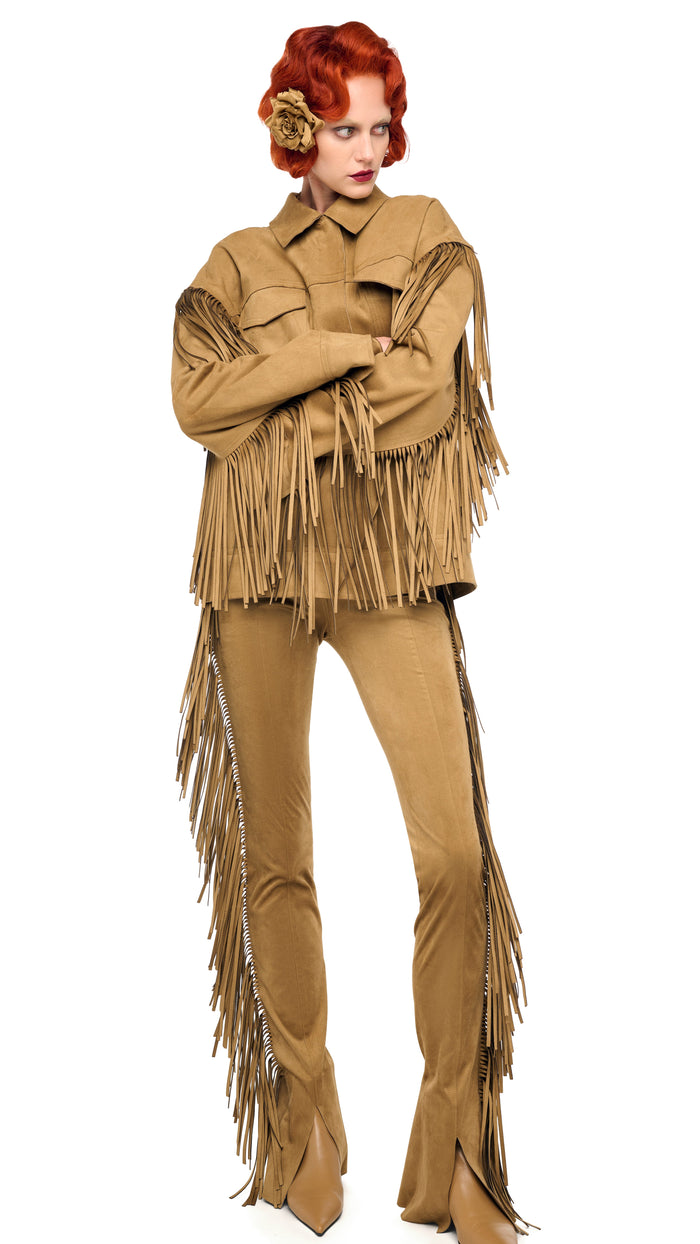 FRINGE OVERSIZED JEAN JACKET #5