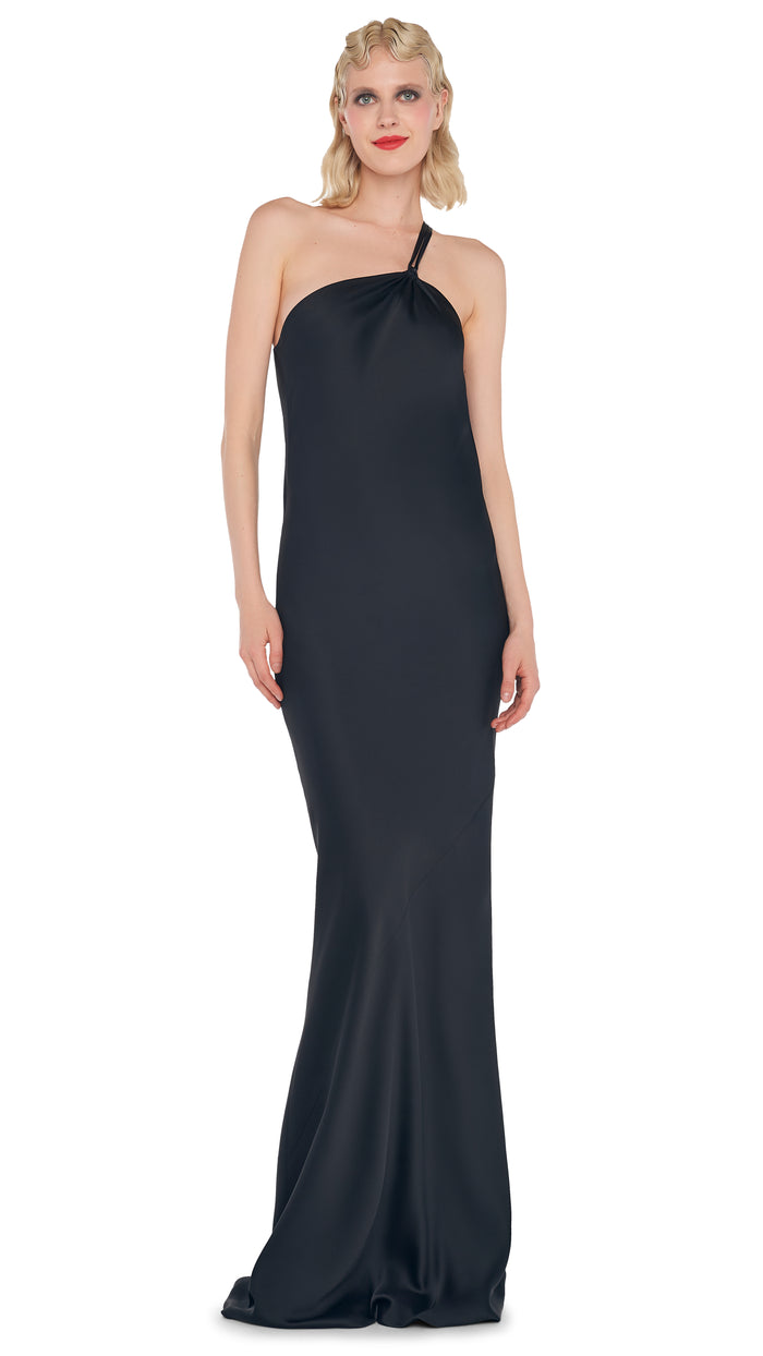 ONE SHOULDER BIAS GOWN #1
