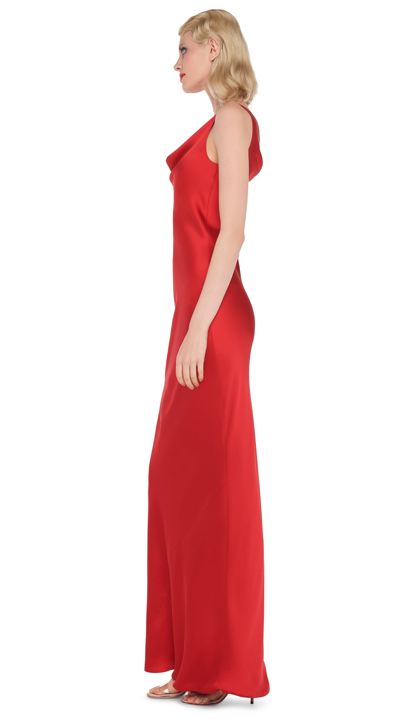 Norma Kamali - Maria Satin Gown - Red Norma Kamali - Maria Satin Gown - Red
